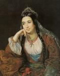 Тропинин В.А. Портрет писательницы В.И.Лизогуб. 1847.  ГРМ